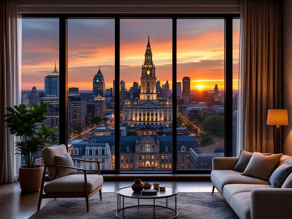 "Philadelphia renters insurance by Peak Insurance - featuring historic City Hall"