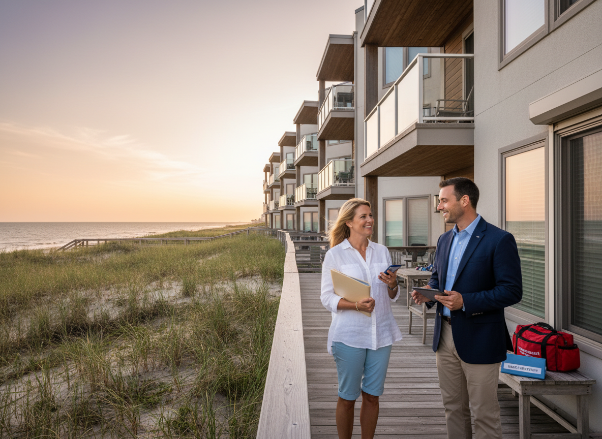 North Wildwood condo (HO-6) insurance blog, with clean negative space for a headline overlay